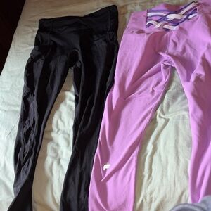 Fabletics Black and Pink Leggings